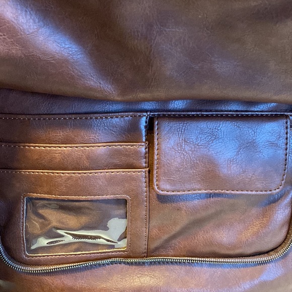 2/$20 Brown Faux Leather Shoulder Bag - Picture 7 of 8